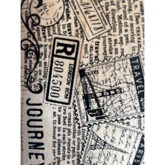 Hero Arts Rubber Stamp Woman Face Compass Butterfly Vintage Paris Travel Collage - Picture 3 of 9